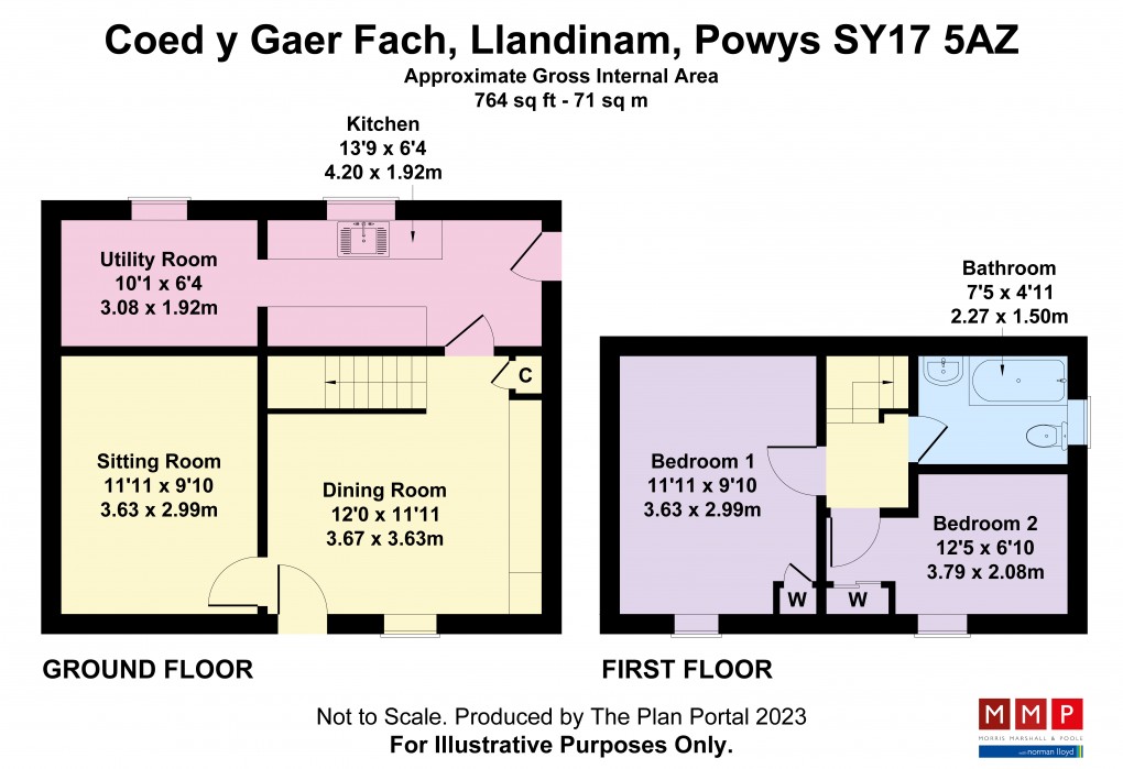 Floorplan for Coed Y Gaer Fach, Llandinam, Powys