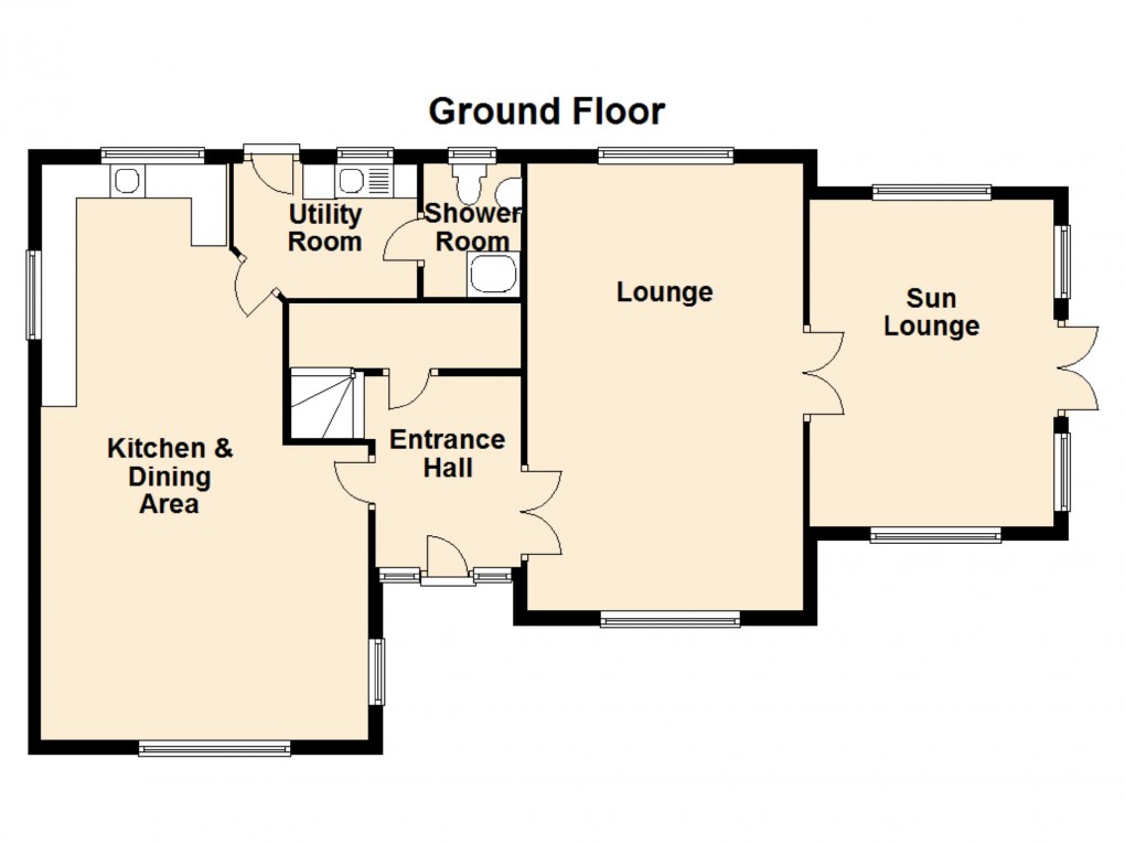 Floorplan for Lledrod, Nr Aberystwyth, Ceredigion