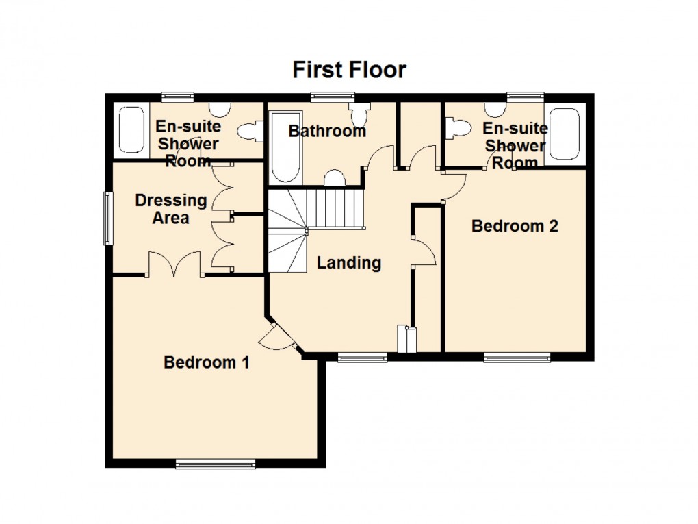 Floorplan for Lledrod, Nr Aberystwyth, Ceredigion