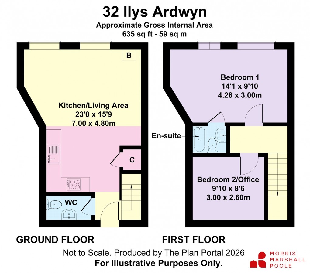 Floorplan for Llys Ardwyn, St Davids Road, Aberystwyth, Ceredigion
