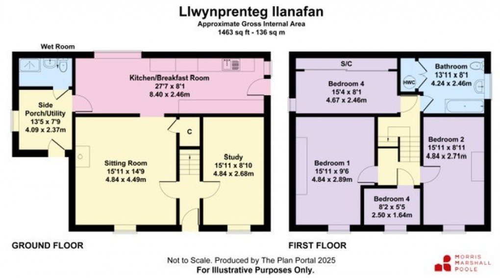 Floorplan for Llanafan, Aberystwyth, Ceredigion