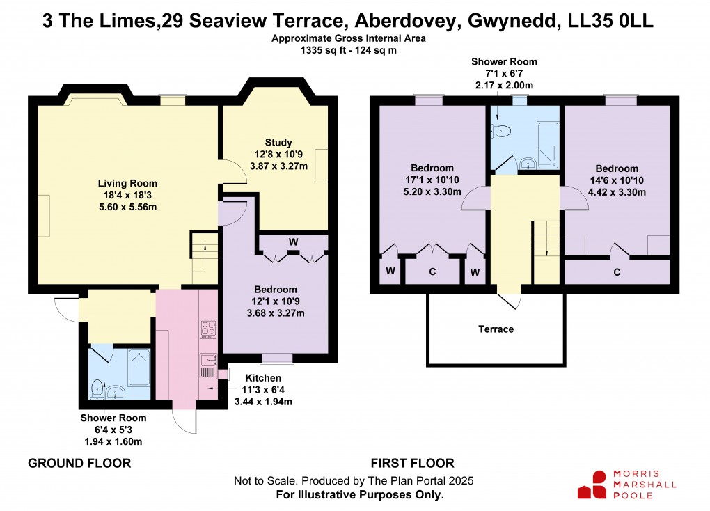 Floorplan for Sea View Terrace, Aberdovey, Gwynedd