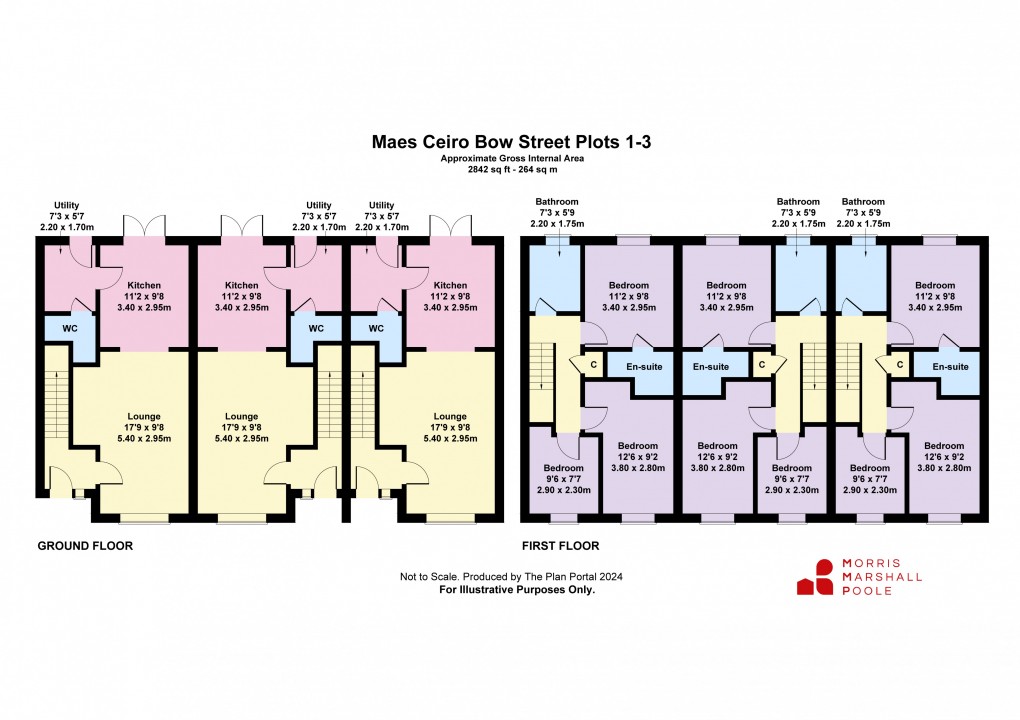 Floorplan for Maesceiro, Bow Street, Ceredigion