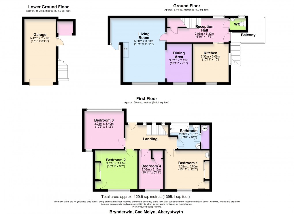 Floorplan for Cae Melyn, Aberystwyth, Ceredigion