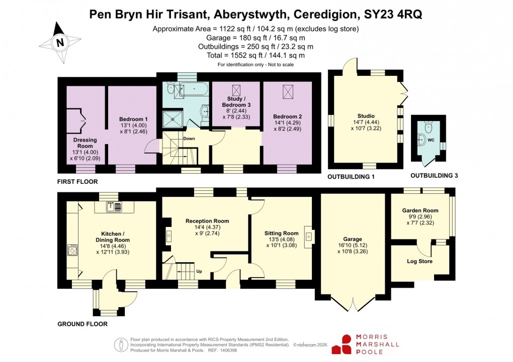 Floorplan for Trisant, Aberystwyth, Ceredigion