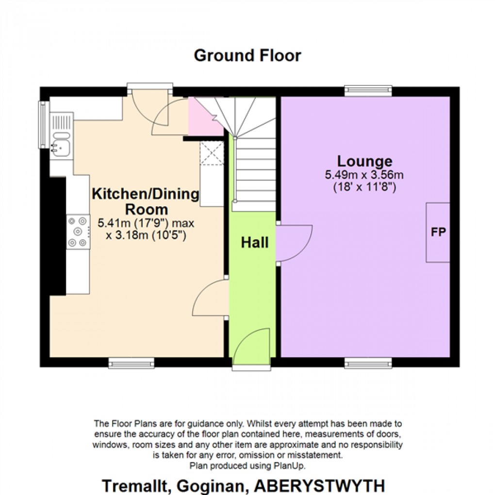 Floorplan for Goginan, Aberystwyth, Ceredigion