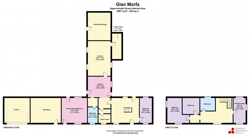Floorplan for Ynyslas, Borth, Ceredigion