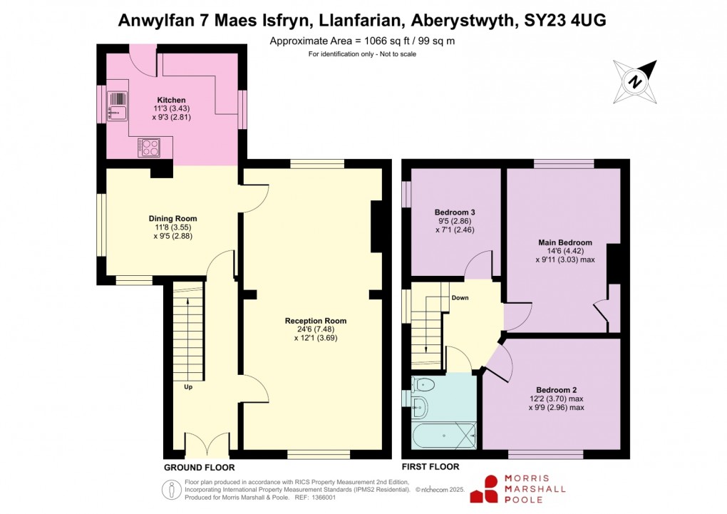 Floorplan for Maes Isfryn, Llanfarian, Aberystwyth, Ceredigion