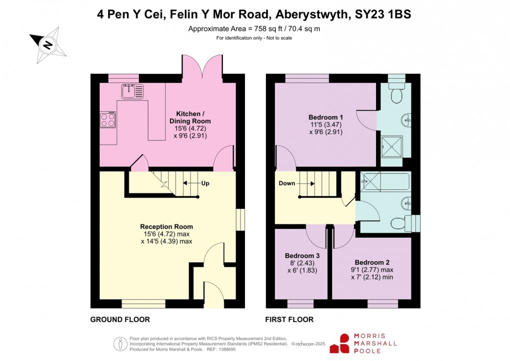 Floorplan for Pen Y Cei, Felin Y Mor Road, Aberystwyth, Ceredigion