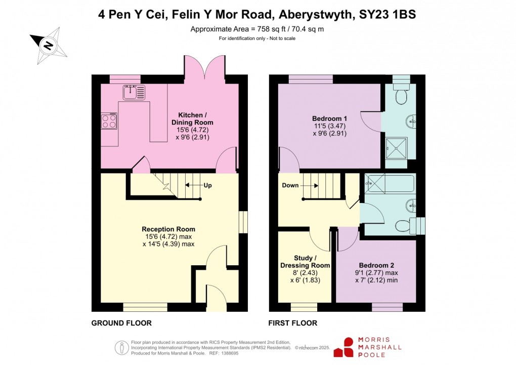Floorplan for Pen Y Cei, Felin Y Mor Road, Aberystwyth, Ceredigion