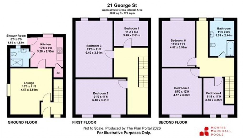 Floorplan for George Street, Aberystwyth, Ceredigion