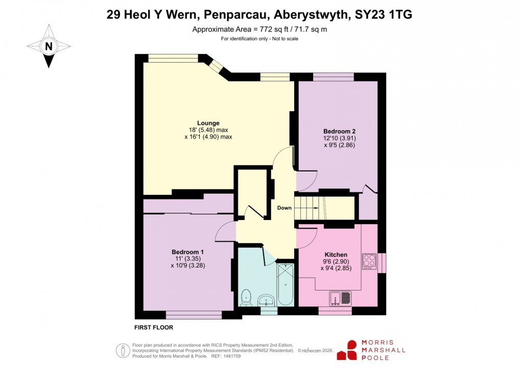 Floorplan for Heol Y Wern, Penparcau, Aberystwyth, Ceredigion