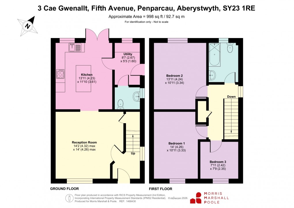 Floorplan for Fifth Avenue, Penparcau, Aberystwyth, Ceredigion