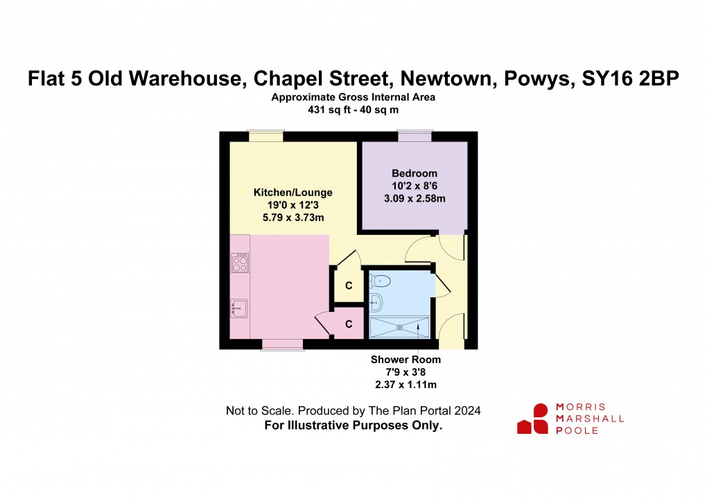 Floorplan for Old Warehouse, Chapel Street, Newtown, Powys