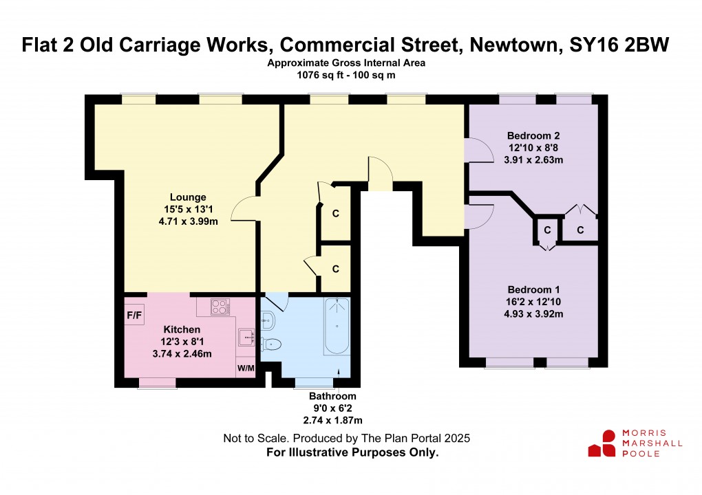 Floorplan for Old Carriage Works, Commercial Street, Newtown, Powys