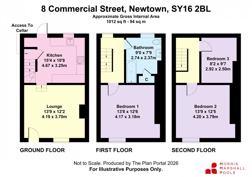 Floorplan for Commercial Street, Newtown, Powys