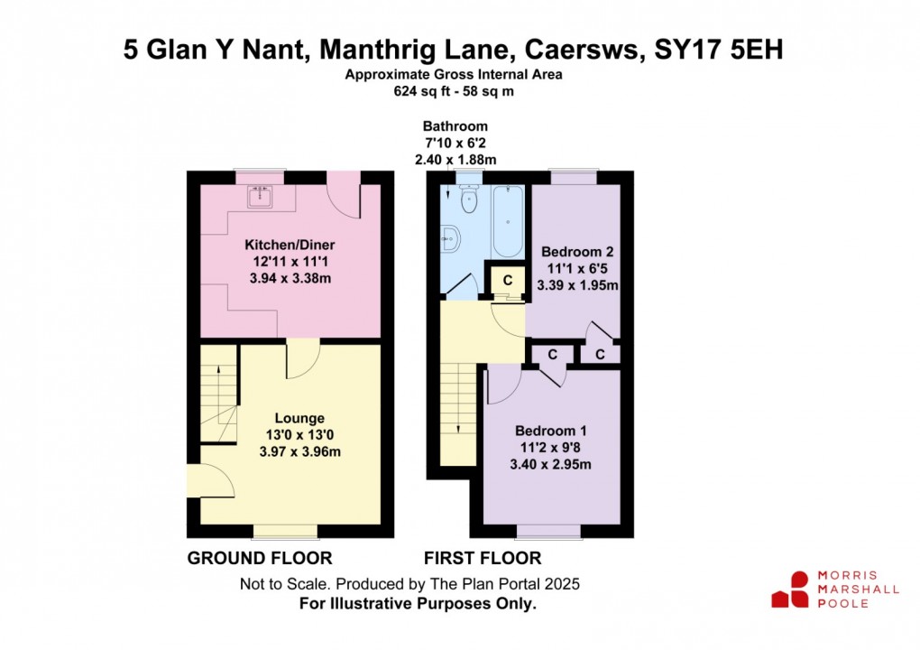 Floorplan for Glan Y Nant, Manthrig Lane, Caersws, Powys