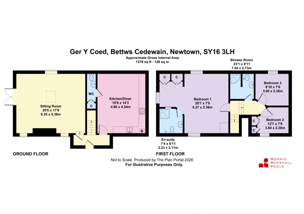Floorplan for Bettws Cedewain, Newtown, Powys