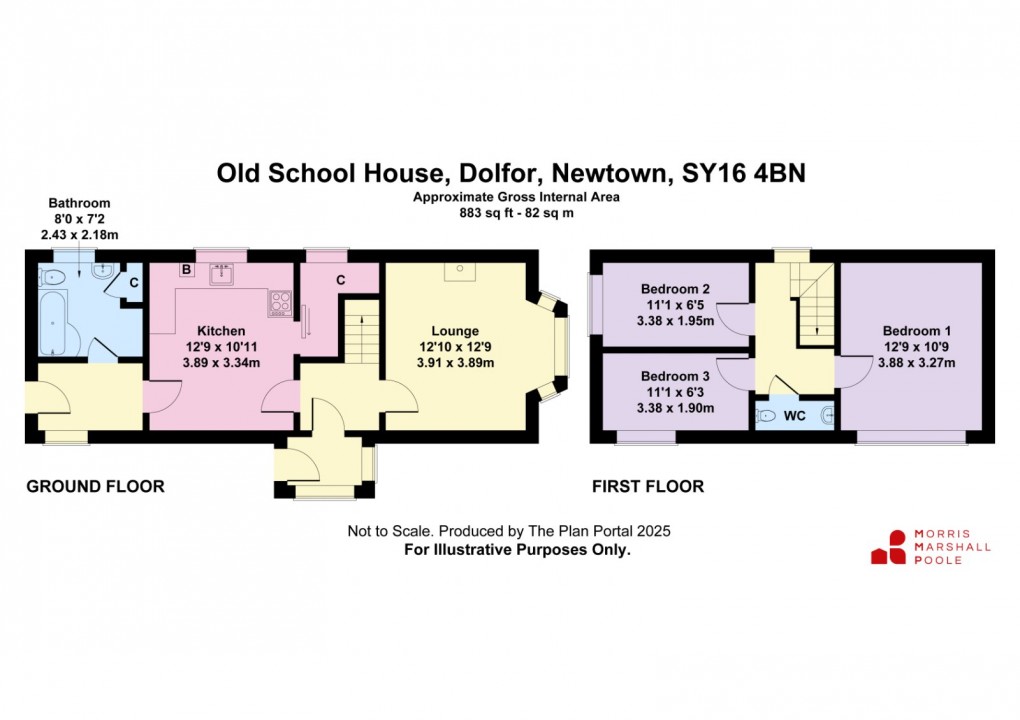 Floorplan for Old School House, Dolfor, Newtown, Powys