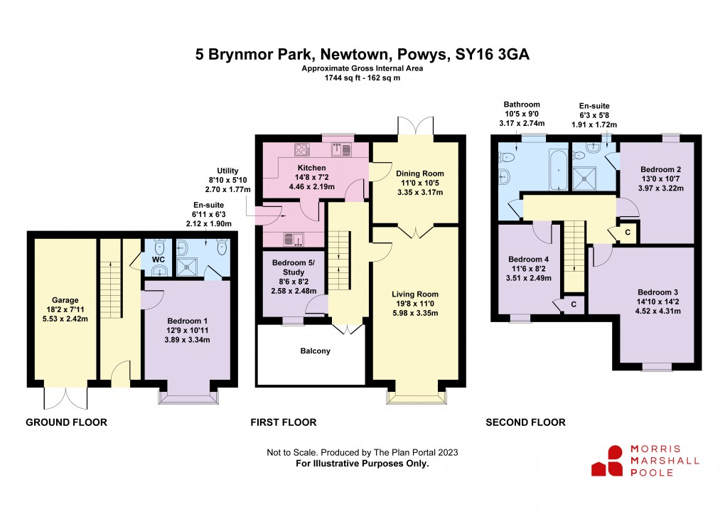 Floorplan for Brynmor Park, Newtown, Powys