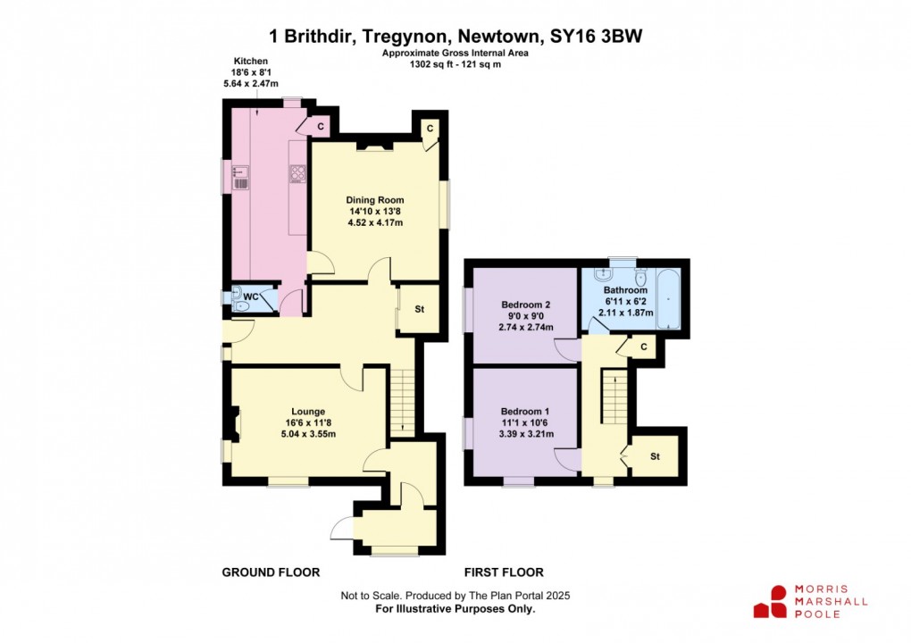 Floorplan for Brithdir, Tregynon, Newtown, Powys