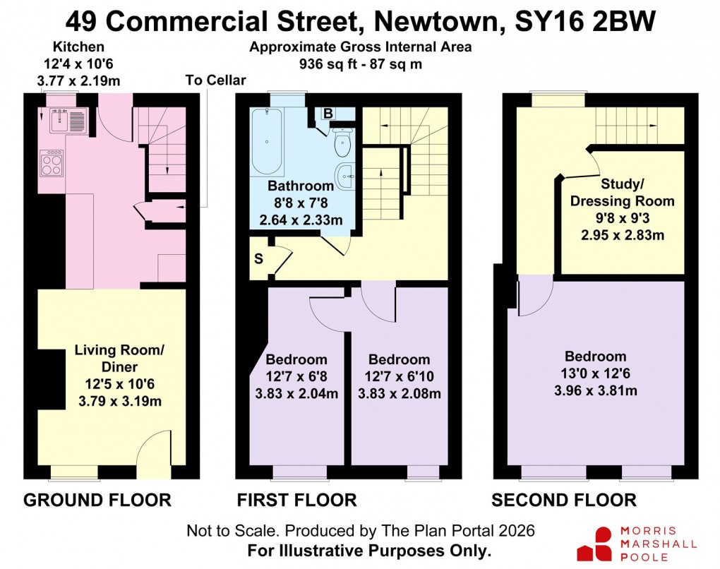 Floorplan for Commercial Street, Newtown, Powys