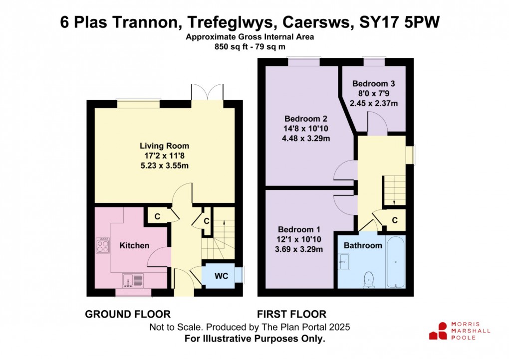 Floorplan for Plas Trannon, Trefeglwys, Caersws, Powys