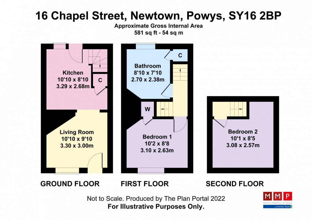 Floorplan for Chapel Street, Newtown, Powys