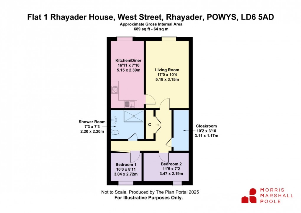 Floorplan for Rhayader House, West Street, Rhayader, Powys