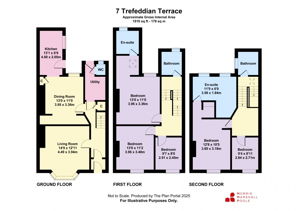 Floorplan for Trefeddian Terrace, Aberdovey, Gwynedd