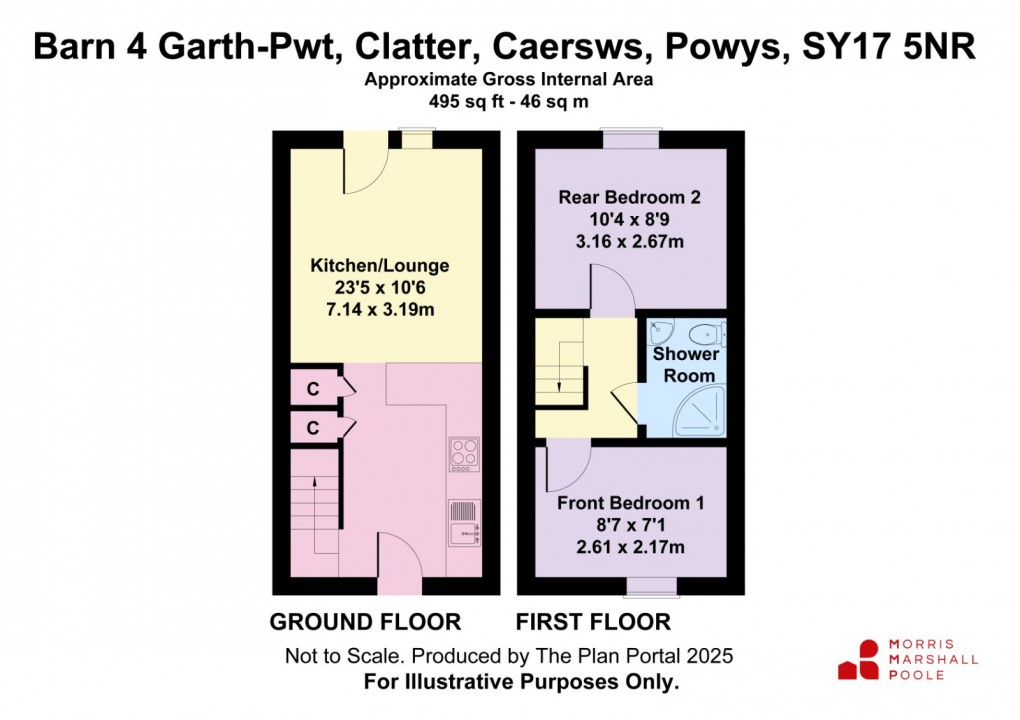 Floorplan for Clatter, Caersws, Powys
