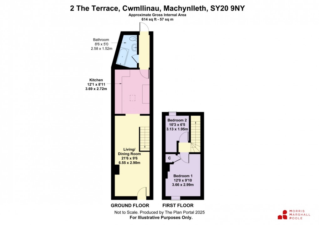 Floorplan for The Terrace, Cwmllinau, Machynlleth, Powys