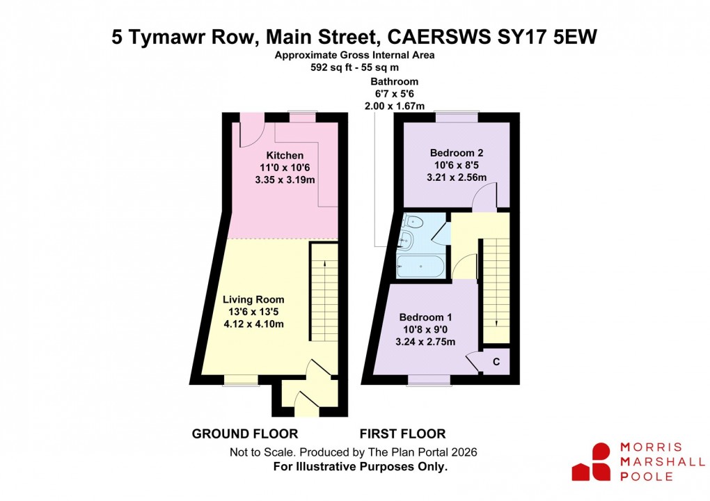 Floorplan for Tymawr Row, Main Street, Caersws, Powys