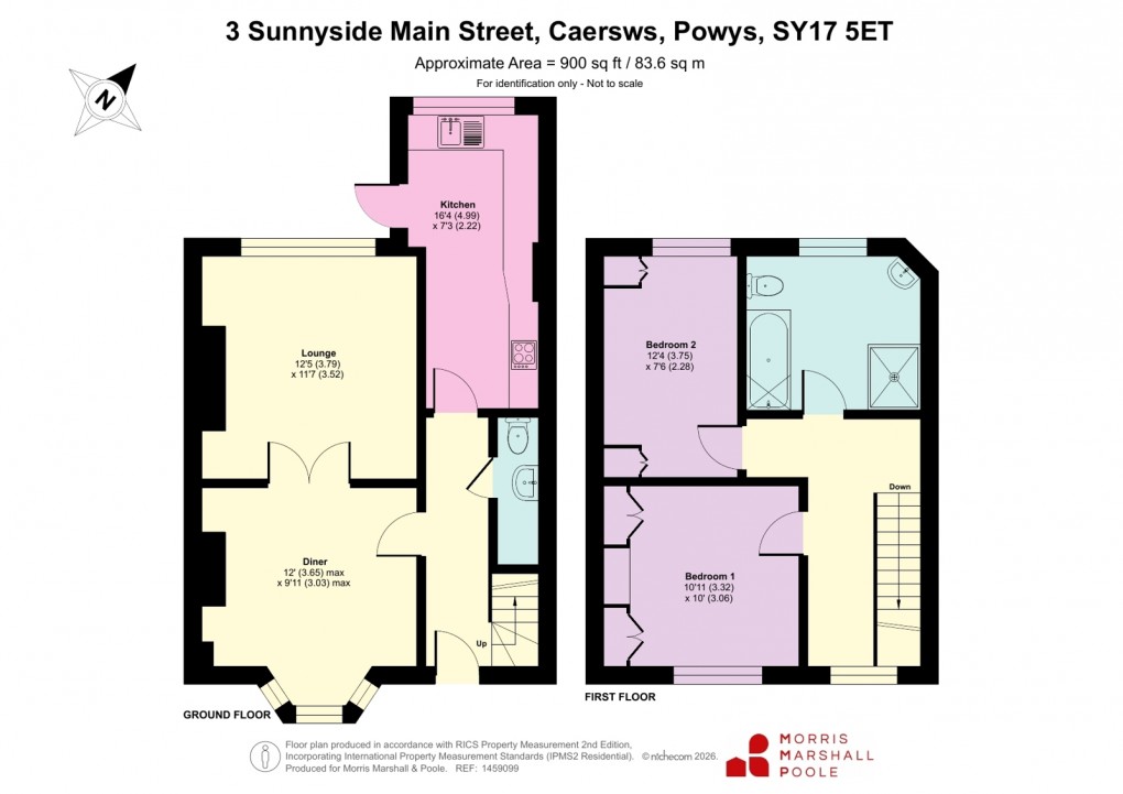 Floorplan for Main Street, Caersws, Powys