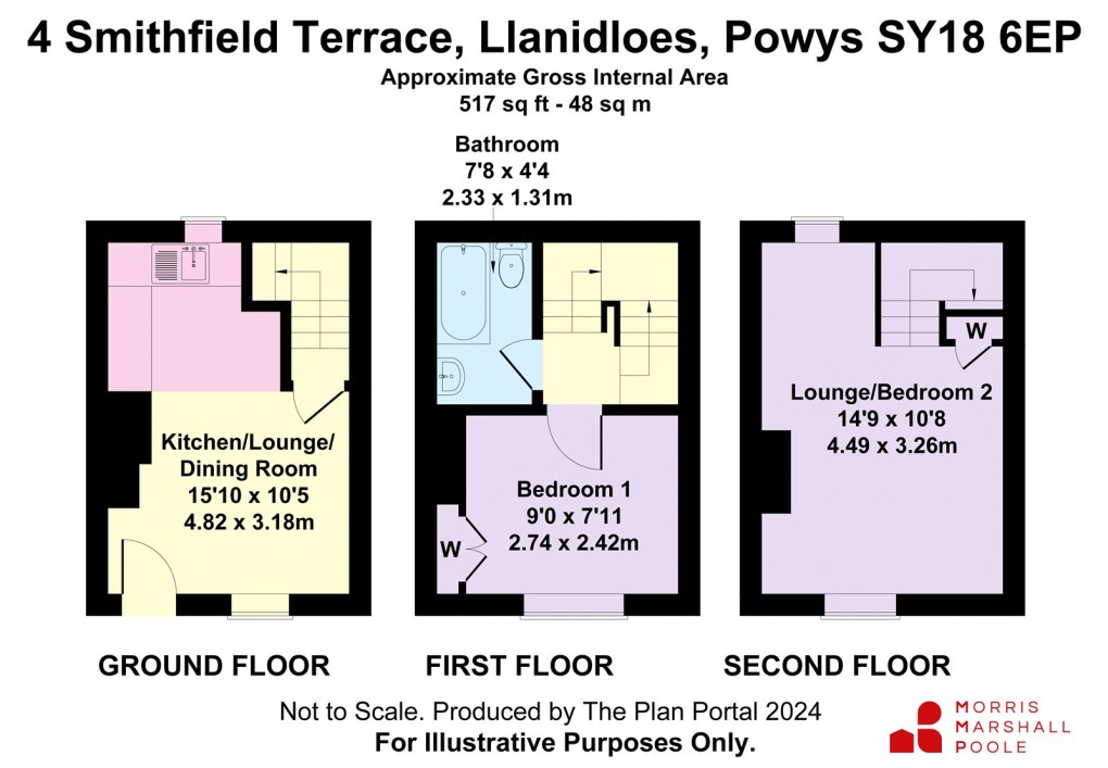 Floorplan for Smithfield Terrace, Llanidloes, Powys