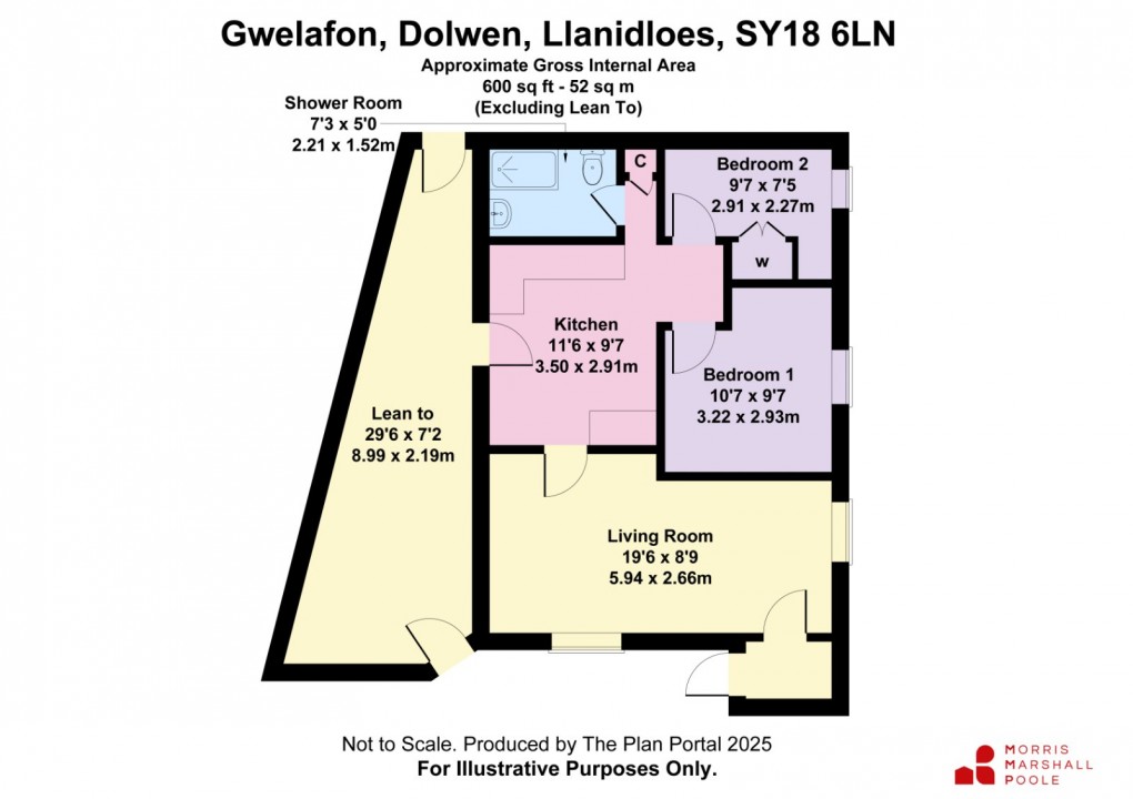 Floorplan for Gwelafon, Dolwen, Llanidloes, Powys