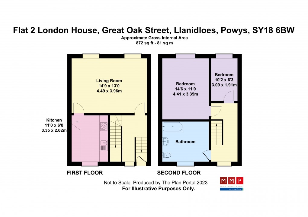 Floorplan for Great Oak Street, Llanidloes, Powys