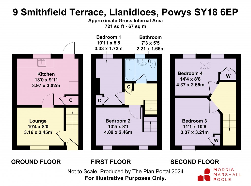 Floorplan for Smithfield Terrace, Llanidloes, Powys