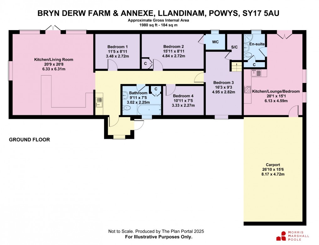 Floorplan for Llandinam, Powys