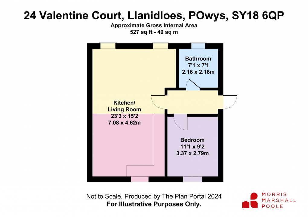 Floorplan for Valentine Court, Llanidloes, Powys