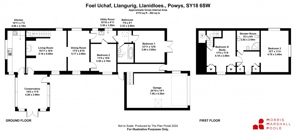 Floorplan for Llangurig, Llanidloes, Powys