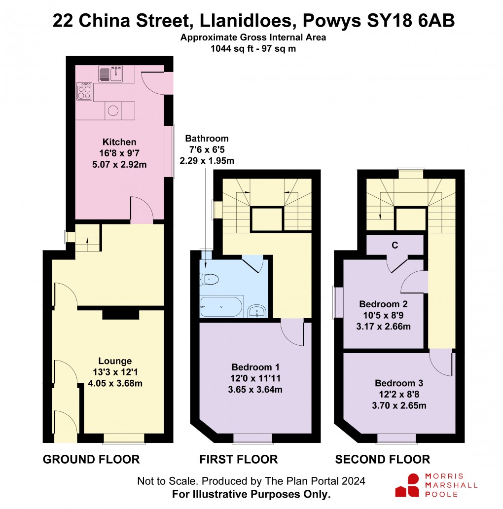 Floorplan for China Street, Llanidloes, Powys