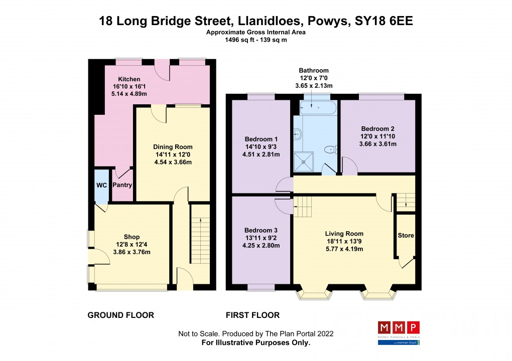 Floorplan for Long Bridge Street, Llanidloes, Powys