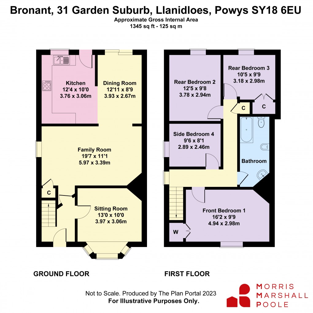 Floorplan for Garden Suburb, Llanidloes, Powys