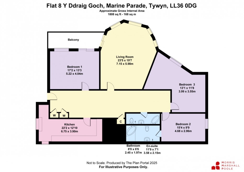 Floorplan for Y Ddraig Goch, Marine Parade, Tywyn, Gwynedd
