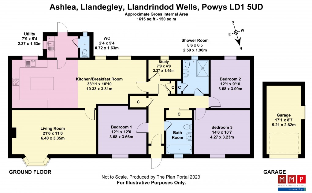 Floorplan for Llandegley, Llandrindod Wells, Powys