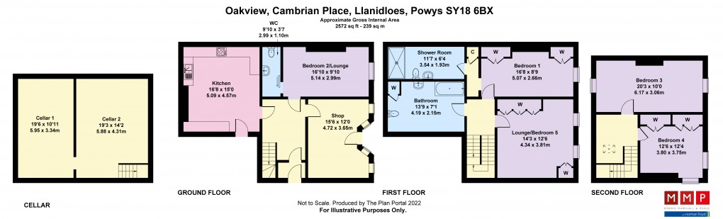 Floorplan for Cambrian Place, Llanidloes, Powys
