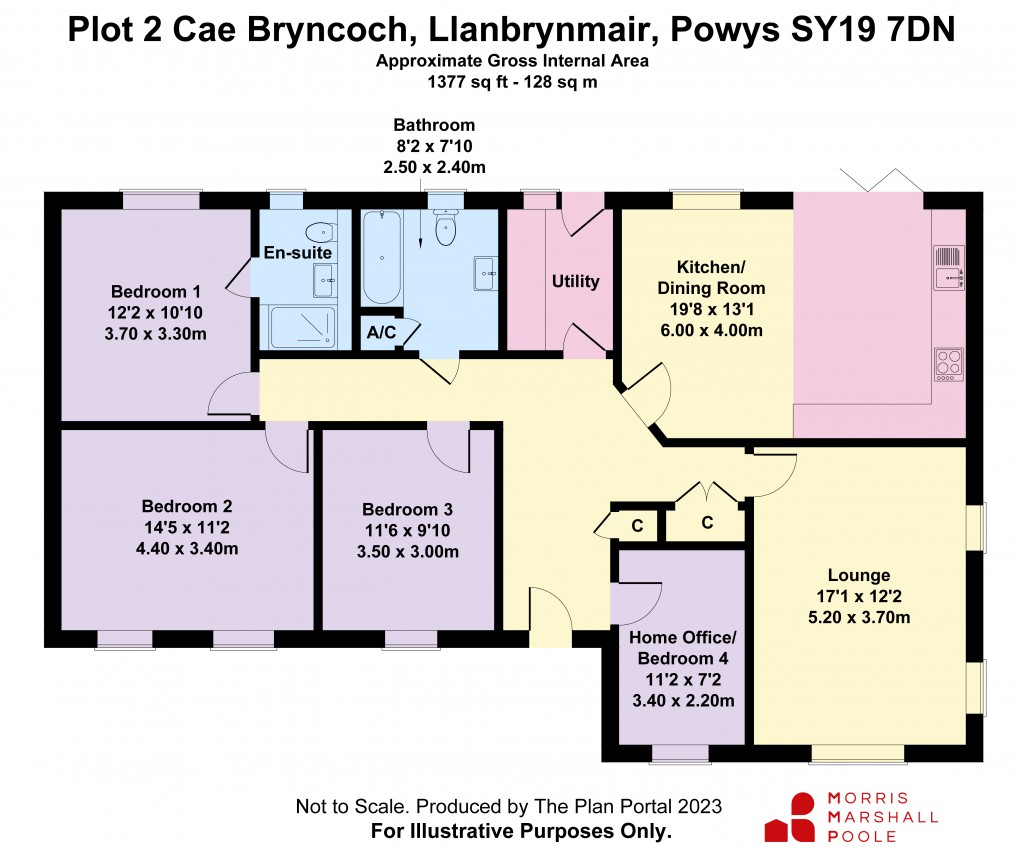 Floorplan for Cae Bryncoch, Llanbrynmair, Powys