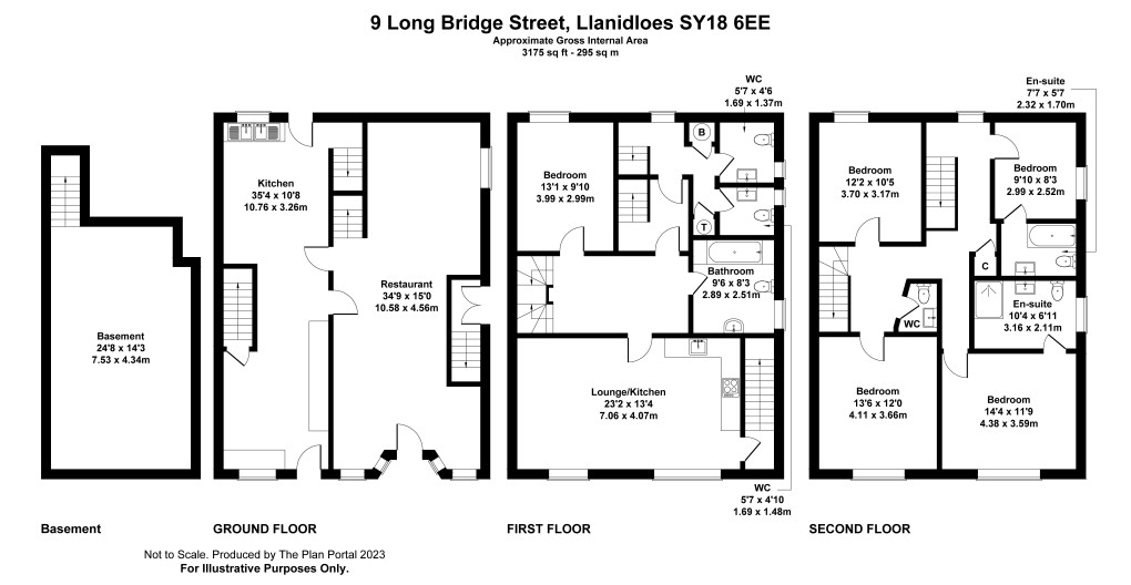 Floorplan for Long Bridge Street, Llanidloes, Powys
