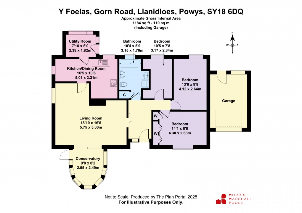 Floorplan for Gorn Road, Llanidloes, Powys